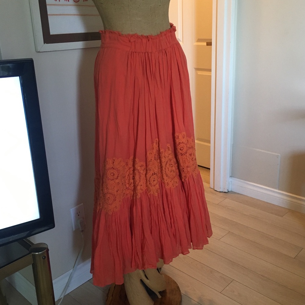 Total Boho! Long full skirt or A-line style dress.  Wears two ways!
